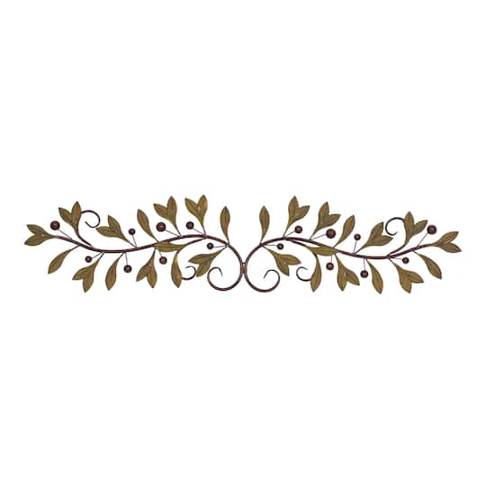 Green Metal Traditional Floral Wall Décor